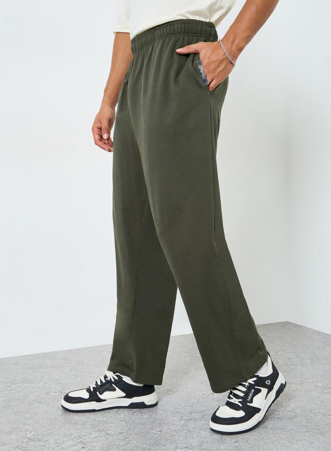 Styli Men Olive Green Relaxed Fit Joggers - Image 4